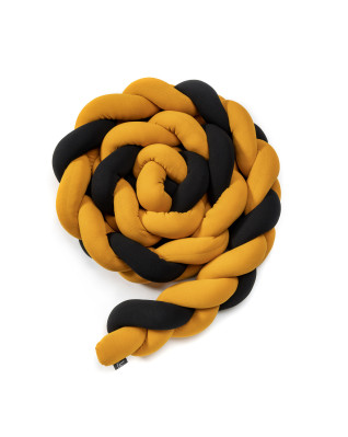 ESECO Pletený mantinel 180 cm Black + Mustard