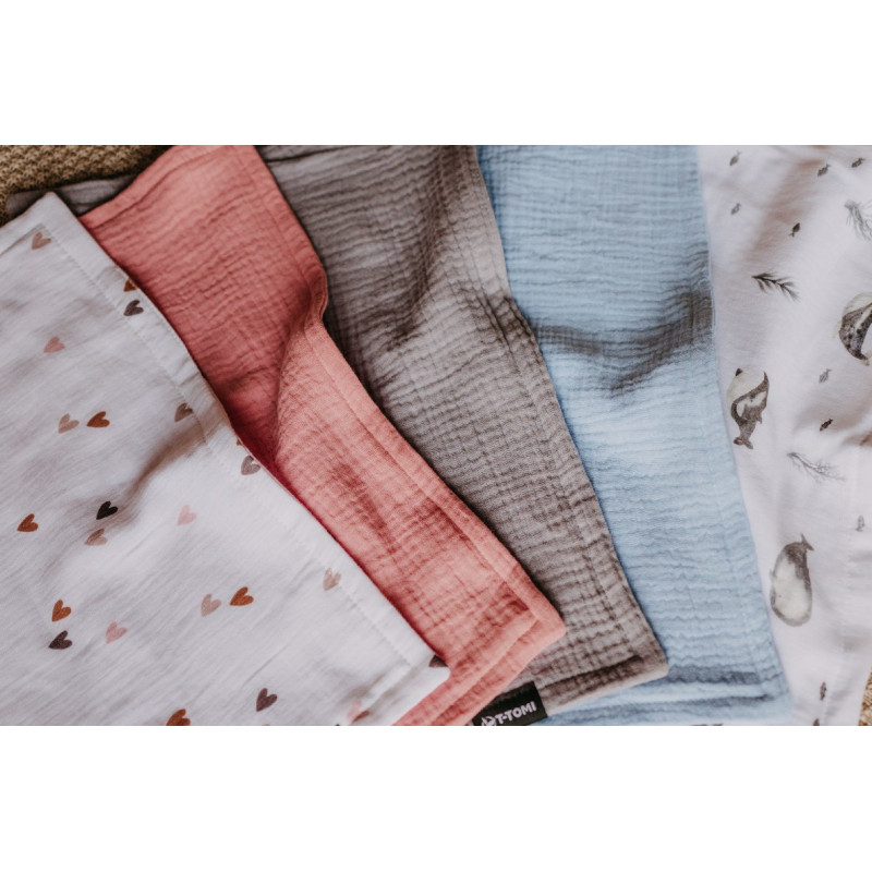 T-TOMI BIO Mušelínová plena pod hlavičku White