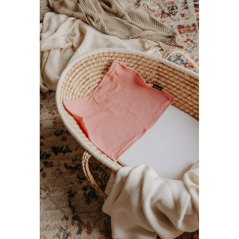 T-TOMI BIO Mušelínová plena pod hlavičku Pink