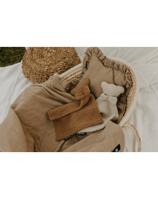 T-TOMI BIO Mušelínová deka s volánkem Beige