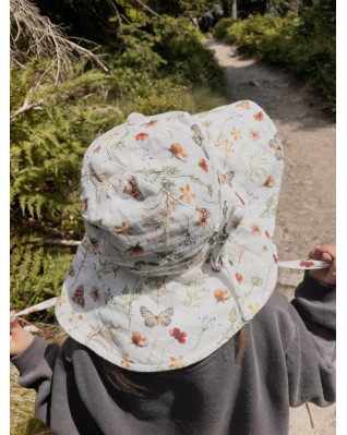 T-TOMI BIO Mušelínový klobouček Meadow (6-12 měsíců)