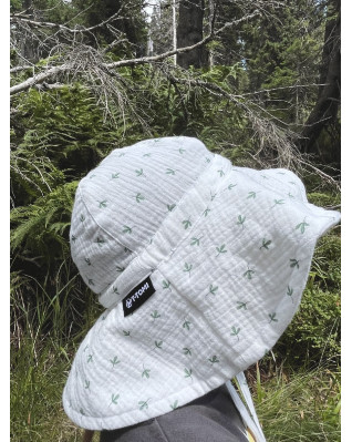 T-TOMI BIO Mušelínový klobouček Nature (0-6 měsíců)