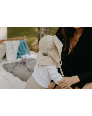 T-TOMI BIO Mušelínový klobouček Twigs (0-6 měsíců)