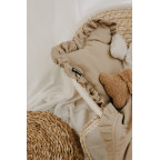 T-TOMI BIO Mušelínový polštářek s volánkem Beige