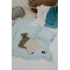 T-TOMI BIO Mušelínový polštářek s volánkem Pink