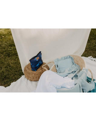 T-TOMI BIO Mušelínový polštářek s volánkem White