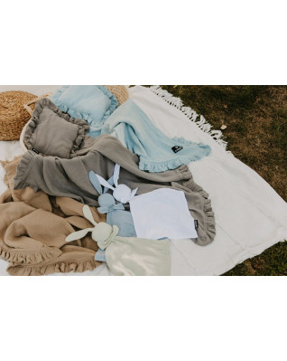 T-TOMI BIO Mušelínový polštářek s volánkem Mint