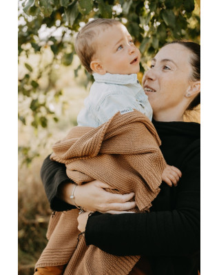 T-TOMI Pletená deka Dark blue waves