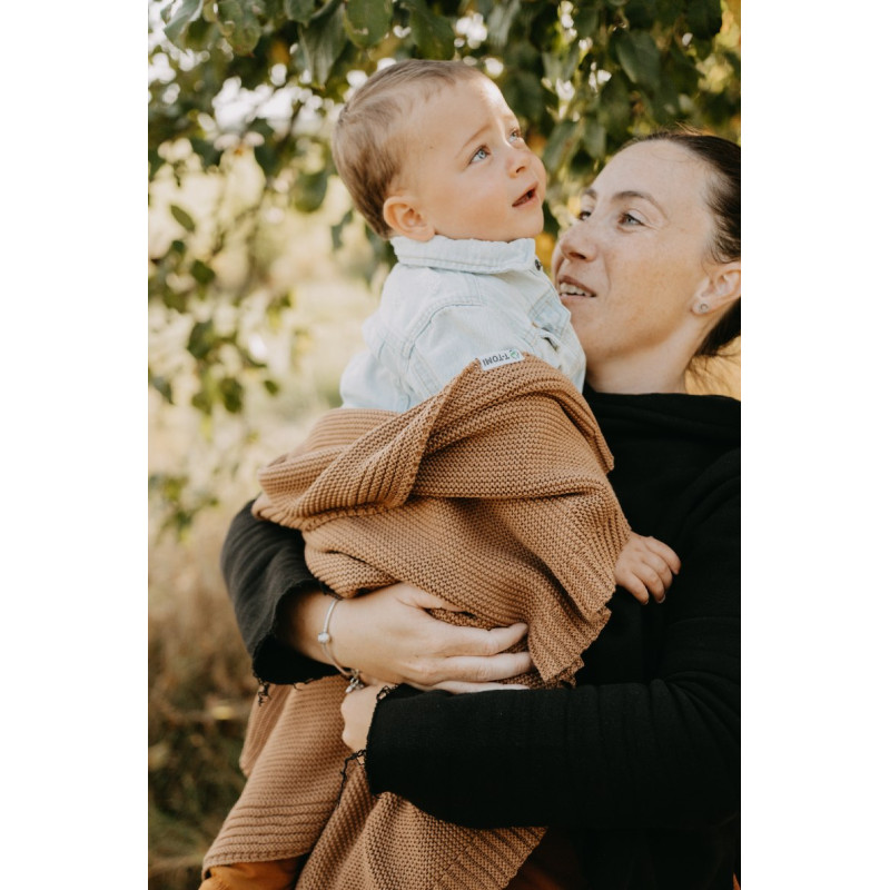 T-TOMI Pletená deka Dark blue waves