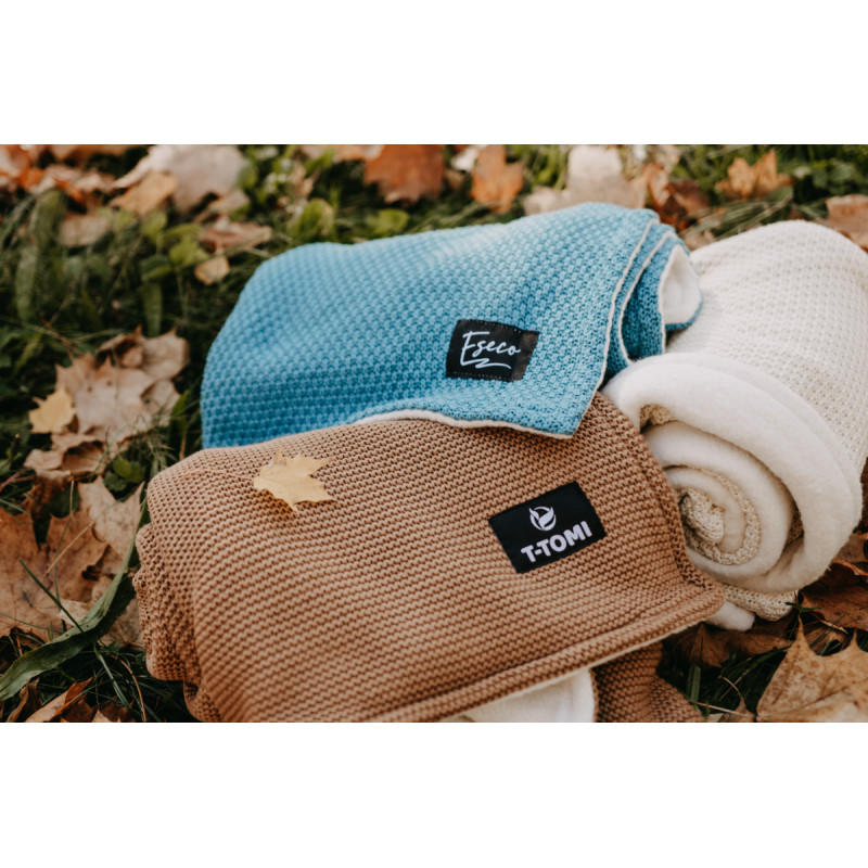 T-TOMI Pletená deka WARM Dark blue waves