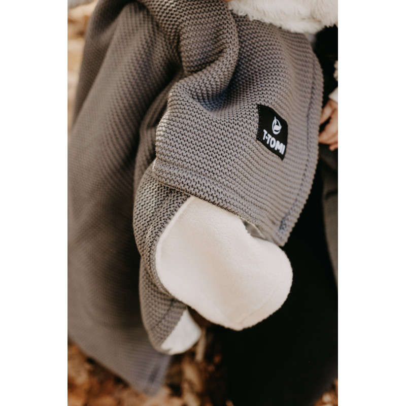 T-TOMI Pletená deka WARM Grey waves