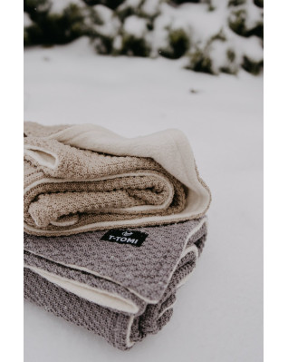 T-TOMI Pletená deka WARM Sand