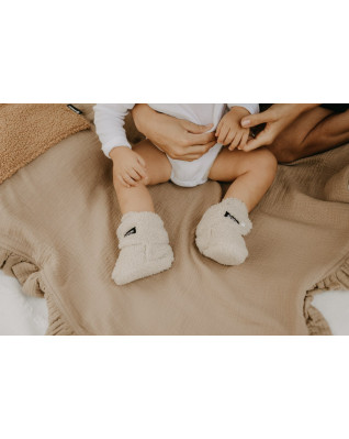 T-TOMI Capáčky TEDDY Cream (3-6 měsíců) WARM