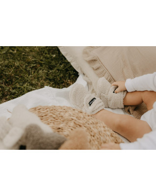 T-TOMI Capáčky TEDDY Cream (6-9 měsíců) WARM