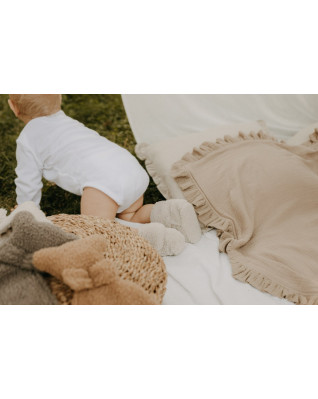 T-TOMI Capáčky TEDDY Cream (9-12 měsíců) WARM