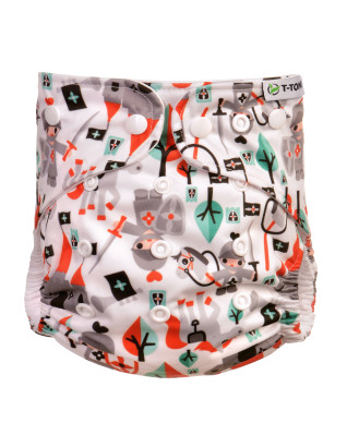 T-TOMI Kalhotková plena AIO - přebalovací set patentky Knights