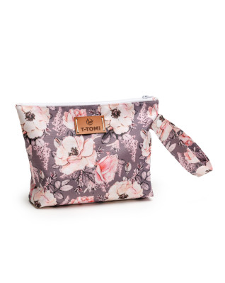 T-TOMI Small Baggie Grey flowers