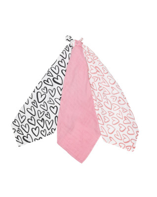 T-TOMI BIO Bambusové pleny Black hearts