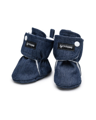 T-TOMI Capáčky Navy DENIM (0-3 měsíce) 