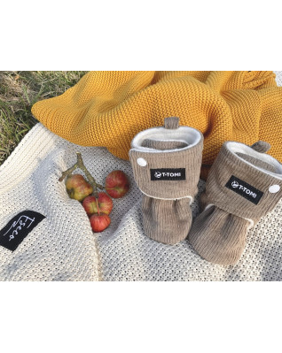 T-TOMI Capáčky Caramel (6-9 měsíců) WARM