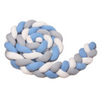 T-TOMI Pletený mantinel 360 cm White + Grey + Blue