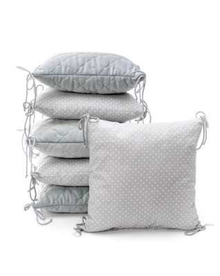 T-TOMI Polštářkový mantinel Grey little dots