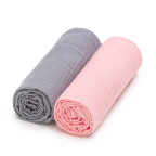 T-TOMI BIO Mušelínové pleny Grey + Pink