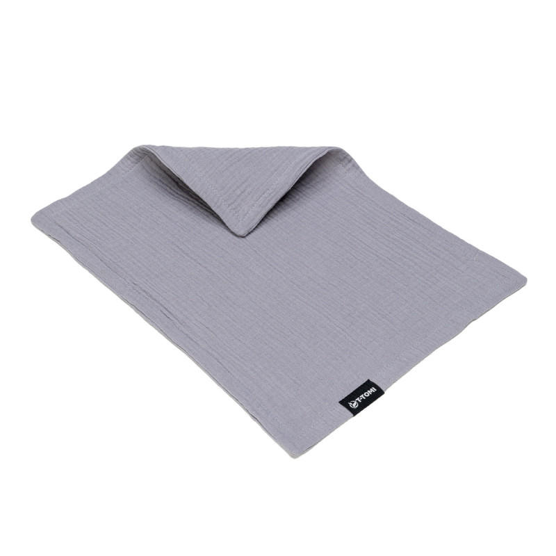 T-TOMI BIO Mušelínová plena pod hlavičku Grey
