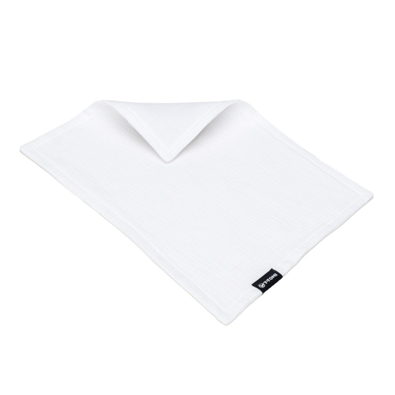 T-TOMI BIO Mušelínová plena pod hlavičku White