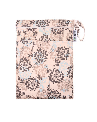 T-TOMI Nepromokavý sáček Grey flowers