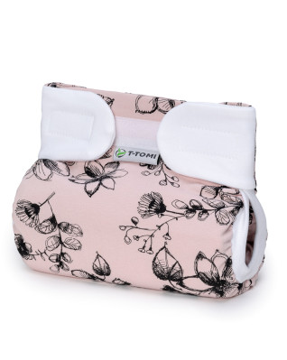 T-TOMI Ortopedické abdukční kalhotky - suchý zip Flowers (5-9kg)