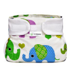 T-TOMI Ortopedické abdukční kalhotky - suchý zip Green elephants (3-6kg)
