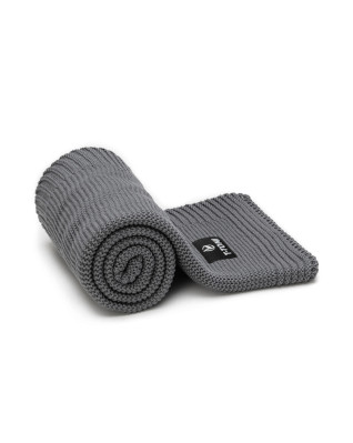 T-TOMI Pletená deka Dark grey waves