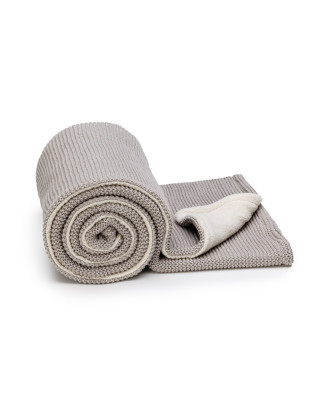 T-TOMI Pletená deka WARM Grey waves