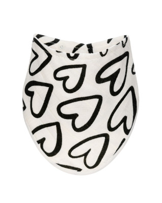 T-TOMI BIO Bambusový slintáček Black hearts