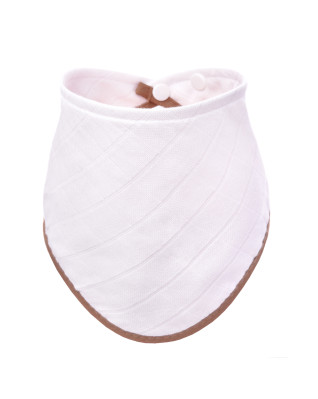 T-TOMI BIO Bambusový slintáček White with beige edging