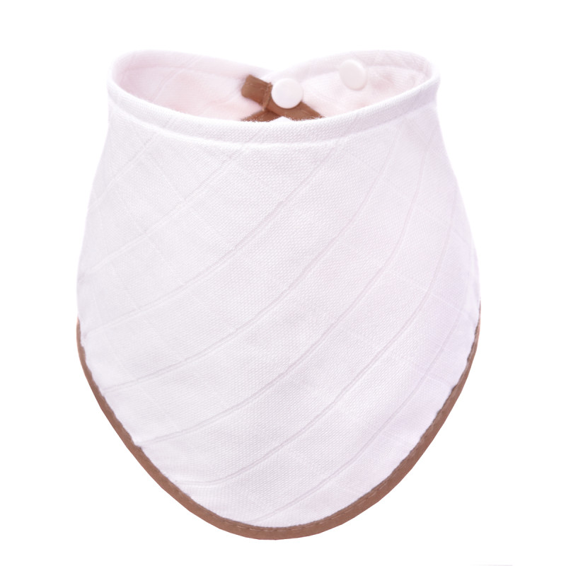 T-TOMI BIO Bambusový slintáček White with beige edging