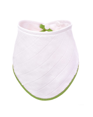 T-TOMI BIO Bambusový slintáček White with green edging