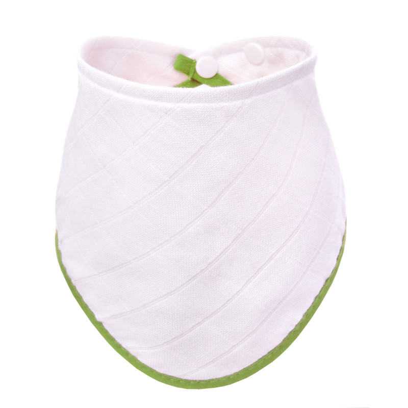 T-TOMI BIO Bambusový slintáček White with green edging