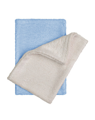 T-TOMI Koupací žínky - rukavice Natur + Blue